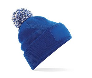 Beechfield BF443 - gorro snowstar® con área de marca Bright Royal/ Off White