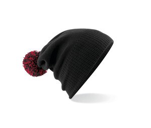 Beechfield BF450 - Gorro con pompón Black / Classic Red