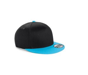 Beechfield BF615 - Gorra snapback para niños Black/ Surf Blue