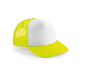 Beechfield BF645 - Gorra de camionero con cierre trasero vintage para hombre Fluorescent Yellow / White