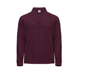 JHK JK215 - Polo de manga larga para hombre Burgundy