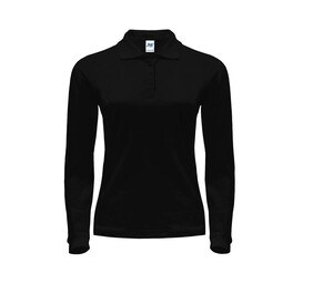 JHK JK216 - Polo de manga larga para mujer 200 Negro