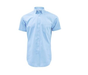 JHK JK611 - Camisa formal para hombre manga corta JK610 Azul cielo