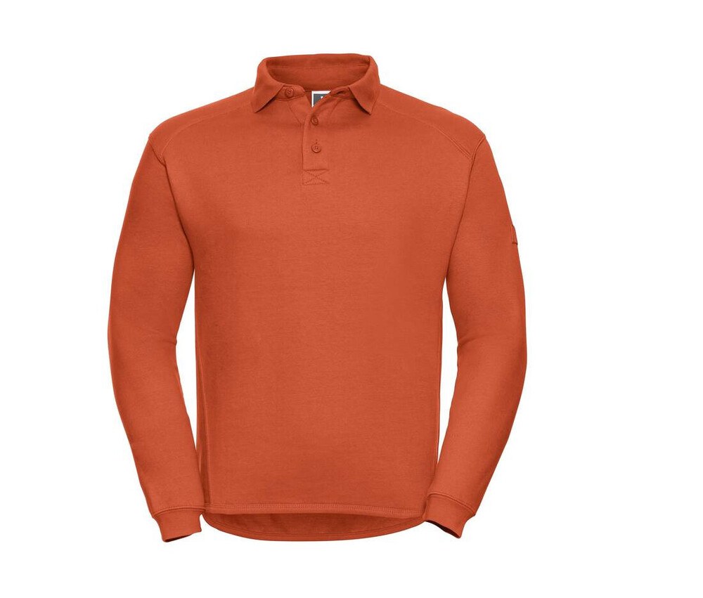 Russell JZ012 - Sudadera con cuello de polo para hombre