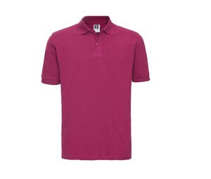 Russell JZ569 - Polo de piqué de hombre 100% algodón Fucsia