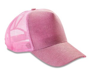 Result RC090 - Gorra americana con lentejuelas Baby Pink