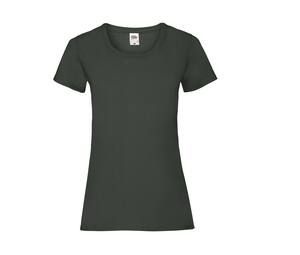 Fruit of the Loom SC600 - Camiseta de algodón Lady-Fit para mujer Verde botella