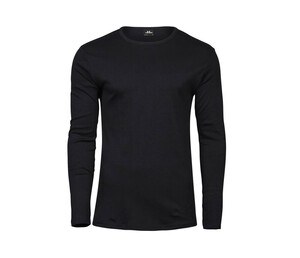 Tee Jays TJ530 - Camiseta de manga larga para hombre Negro