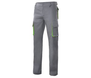 VELILLA V3004 - Pantalón multibolsillos Bicolor V3004 Grey/ Lime