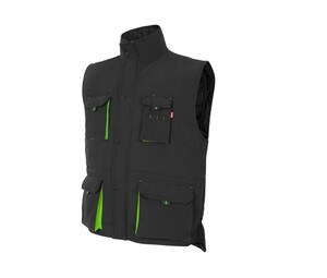 VELILLA V5902 - GILET MATELASSÉ BICOLORE MULTI-POCHES Negro / Tilo