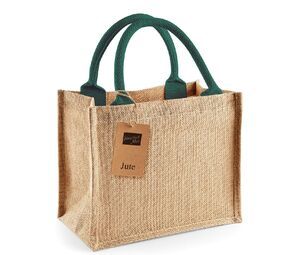 Westford mill WM412 - Bolso pequeño de arpillera Natural/ Forest Green