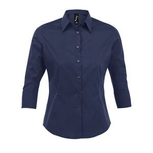 SOL'S 17010 - Effect Camisa Stretch Mujer Manga 3/4 Dark Blue