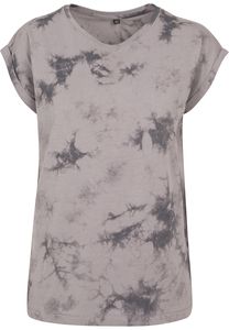 Build Your Brand BY055 - Camiseta Batik Tie Dye Mujer lightgrey grey