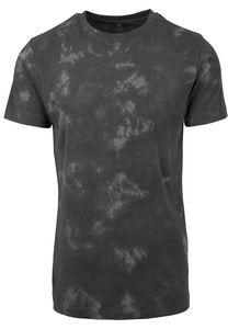 Build Your Brand BY071 - Camiseta con efecto tie dye batik grey darkgrey