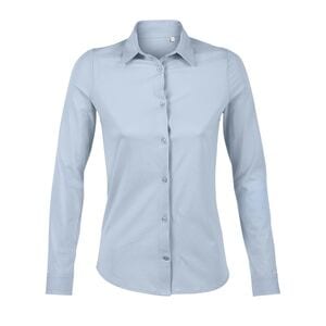 NEOBLU 03199 - Balthazar Women Camisa Mujer De Punto Liso Mercerizado Soft Blue