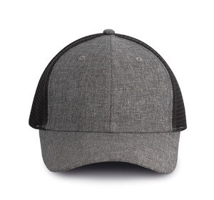 K-up KP142 - Gorra Urban Trucker - 6 paneles Silver Heather / Dark Grey