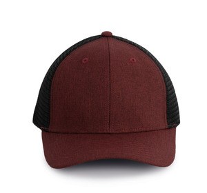 K-up KP142 - Gorra Urban Trucker - 6 paneles Tawny Port Heather / Black