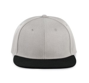 K-up KP160 - Gorra Snapback - 6 paneles Light Grey / Black