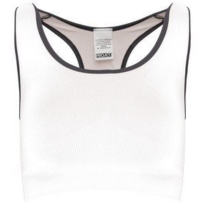 Proact PA001 - Sujetador de deporte sin costuras White/Storm Grey