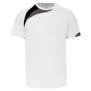 Proact PA436 - CAMISETA DEPORTIVA DE MANGA CORTA White / Black / Storm Grey