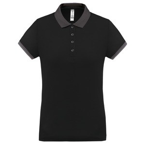 Proact PA490 - Polo piqué performance mujer Black / Sporty Grey