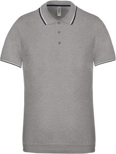 Kariban K250 - POLO PIQUÉ DE MANGA CORTA PARA HOMBRE Oxford Grey / Navy / White