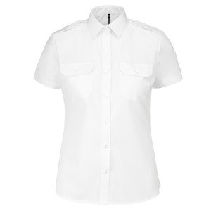 Kariban K504 - Camisa piloto manga corta mujer White