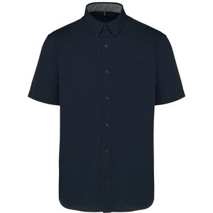 Kariban K587 - Camisa de hombre Ariana III de algodón de manga corta Azul marino