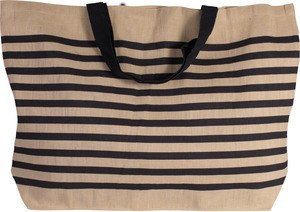 Kimood KI0228 - Bolso tote juco grande Natural/ Navy