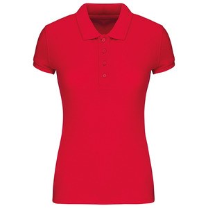 Kariban K210 - Polo de mujer de piqué orgánico de manga corta Rojo