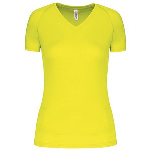 Proact PA477 - Camiseta de deporte cuello de pico mujer Fluorescent Yellow