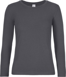 B&C CGTW08T - Camiseta manga larga mujer #E190 Gris oscuro