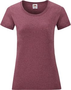 Fruit of the Loom SC61372 - Camiseta de algodón para mujer Heather Burgundy