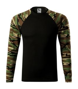 Malfini 166 - Camuflaje ls camiseta unisex camouflage brown