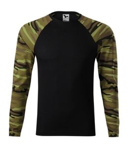 Malfini 166 - Camuflaje ls camiseta unisex Camouflage Green