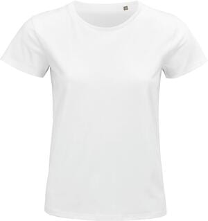 SOLS 03579 - Pioneer Women Camiseta Mujer Ajustada De Punto Liso Y Cuello Redondo