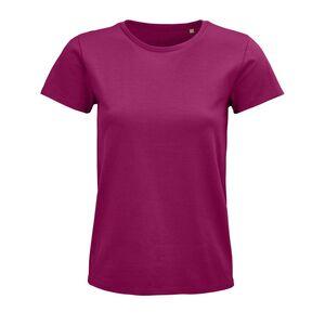 SOLS 03579 - Pioneer Women Camiseta Mujer Ajustada De Punto Liso Y Cuello Redondo