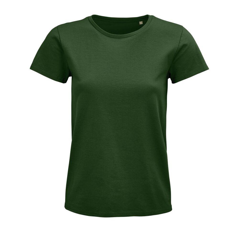 SOL'S 03579 - Pioneer Women Camiseta Mujer Ajustada De Punto Liso Y Cuello Redondo
