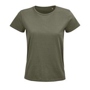 SOLS 03579 - Pioneer Women Camiseta Mujer Ajustada De Punto Liso Y Cuello Redondo