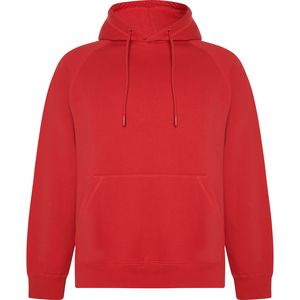 Roly SU1074 - VINSON Sudadera con capucha Unisex en Algodón Orgánico Peinado y Poliéster Reciclado Red