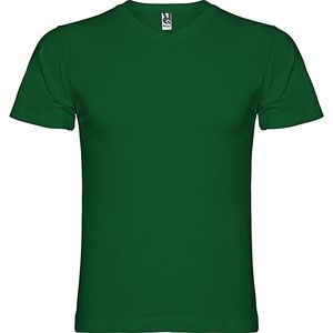 Roly CA6503 - SAMOYEDO Camiseta de manga corta tubular y escote en pico de 2 capas Verde botella