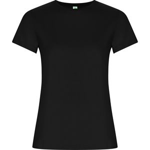 Roly CA6696 - GOLDEN WOMAN Camiseta entallada de manga corta en Algodón Orgánico Negro
