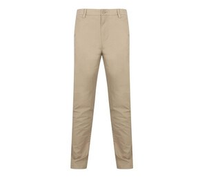 Henbury HY650 - Chinos de hombre con cinturón ajustable Piedra