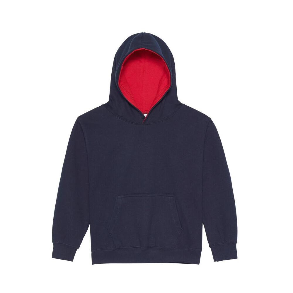 AWDIS JH03J - Sudadera infantil con capucha a contraste