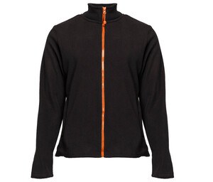 BLACK & MATCH BM701 - Chaqueta polar con cremallera para mujer Black / Orange