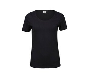 Tee Jays TJ450 - Camiseta elástica cuello redondo Negro