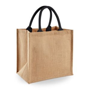 Westford mill WM413 - Bolsa de hombro de yute Midi Natural / Negro