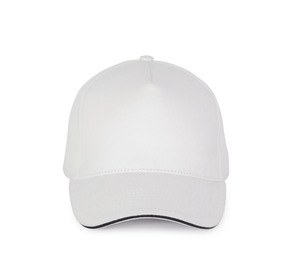 K-up KP189 - gorra de 5 paneles Blanco / Azul marino