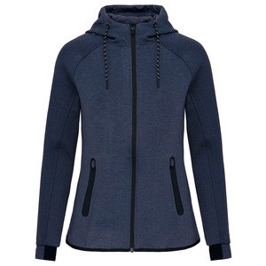 PROACT PA359 - Chaqueta de chándal performance con capucha mujer French Navy Heather