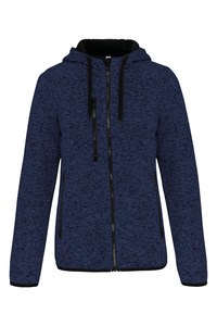 PROACT PA366 - Chaqueta jaspeada con capucha mujer Navy Melange